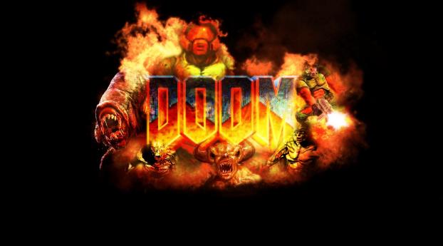 doom, game, logo Wallpaper 2560x1600 Resolution