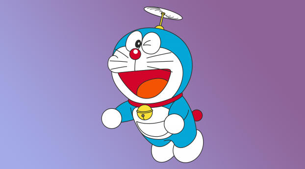 Doraemon Minimal Wallpaper 1440x2960 Resolution