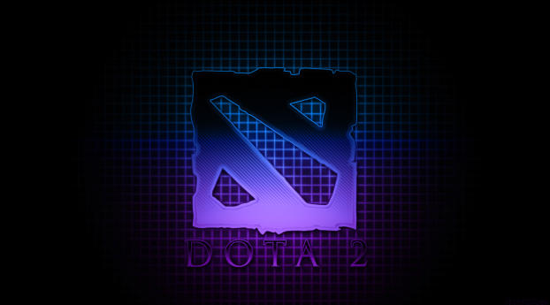 dota 2, logo, neon Wallpaper