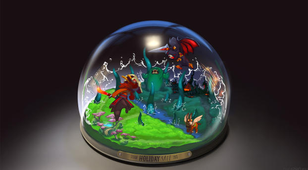 dota 2, snow globe, toy Wallpaper 1600x900 Resolution