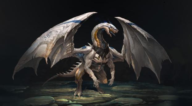 dragon, creature, wings Wallpaper 3840x2160 Resolution