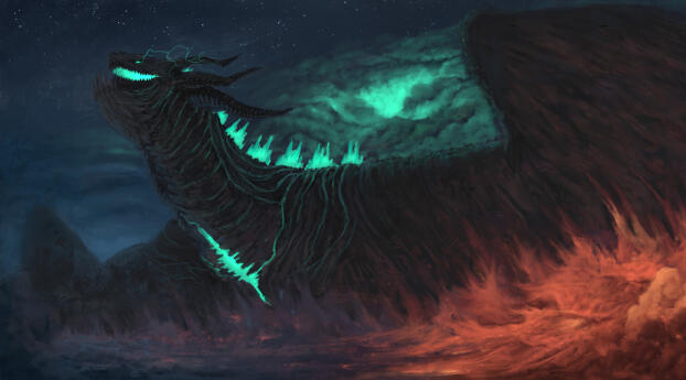 Dragon Fantasy Cool Art Wallpaper