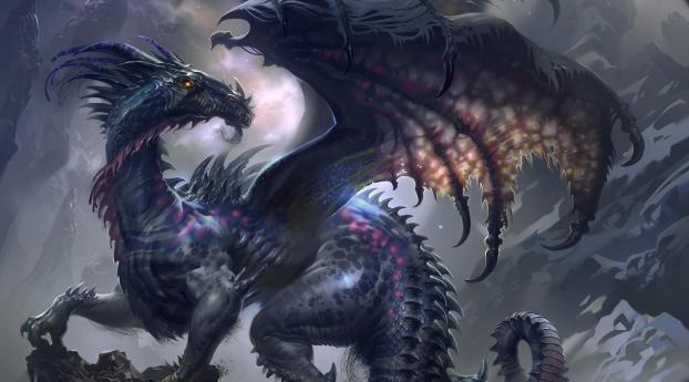 dragon, wings, profile Wallpaper 3840x2400 Resolution