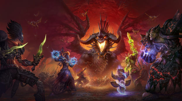Dragon World Of Warcraft Wallpaper 828x1792 Resolution