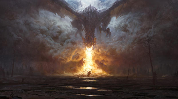 Dragons Fire Wallpaper 360x480 Resolution