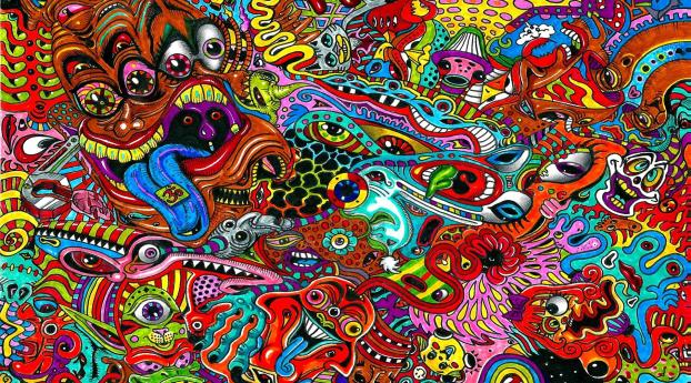 drawing, surreal, colorful Wallpaper 2932x2932 Resolution