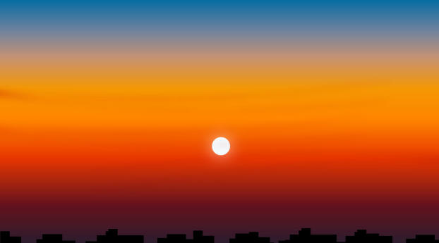 Dreamy Gradient Sunset Wallpaper 1366x768 Resolution