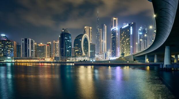 Dubai Cityscape Wallpaper 1440x3160 Resolution