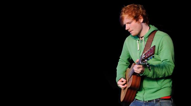 ed sheeran, guitar, red Wallpaper 2048x2048 Resolution
