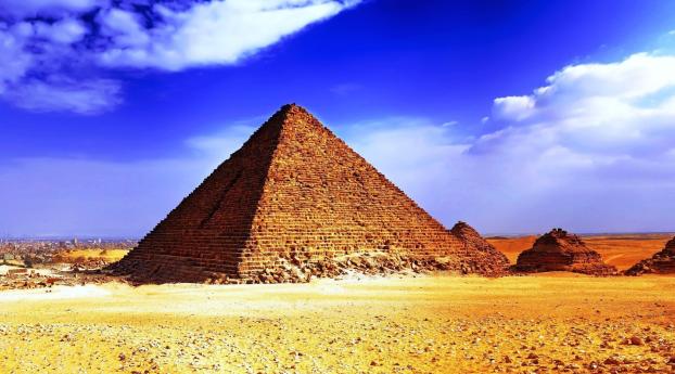 egypt, pyramids, desert Wallpaper 2560x1080 Resolution