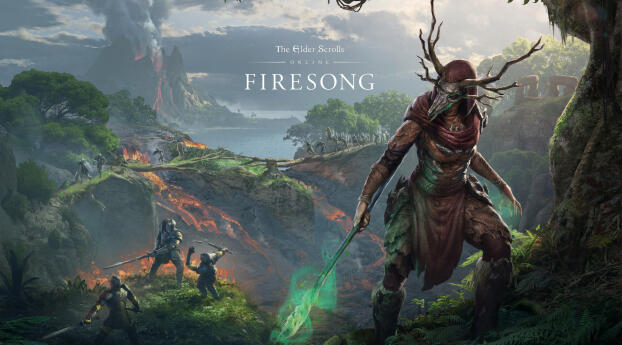Elder Scrolls Online Firesong Wallpaper 1200x760 Resolution