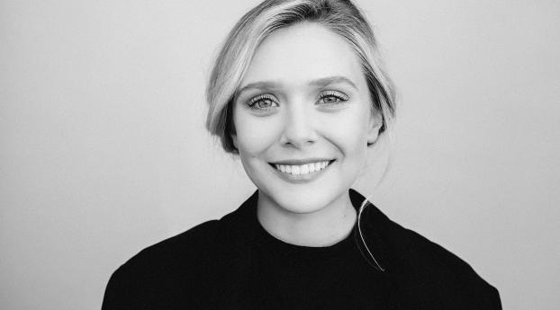elizabeth olsen, actress, smile Wallpaper 1080x2520 Resolution