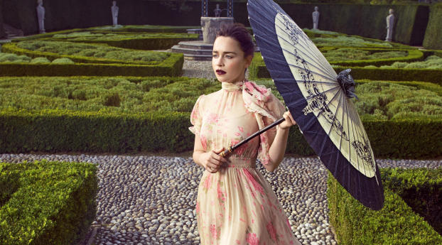 Emilia Clarke Harper Bazaar 2017 Wallpaper 1176x2400 Resolution