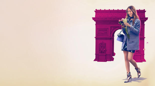 Emily In Paris Movie Poster Wallpaper 1080x2246 Resolution