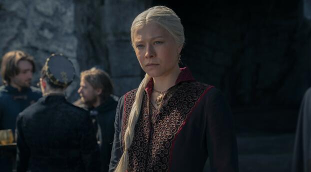 Emma D'Arcy as Rhaenyra Targaryen 5K Hightower House of the Dragon Season 1 Wallpaper 1600x600 Resolution