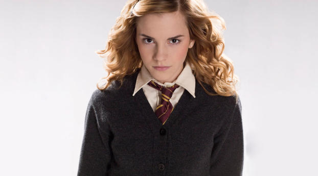 Emma Watson School Dress Images Wallpaper 1288x600 Resolution