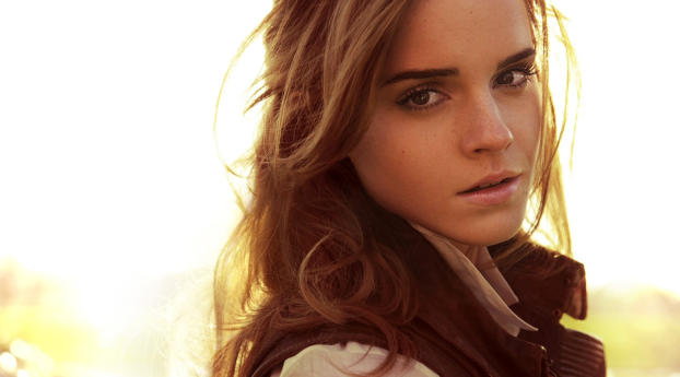 Emma Watson Shirt Images Wallpaper 1366x768 Resolution