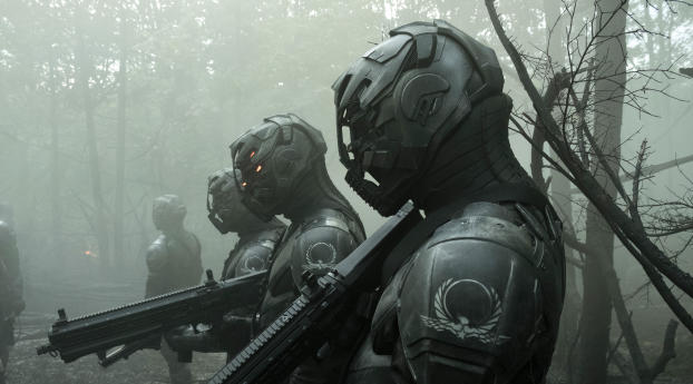 Envoys from Altered Carbon Wallpaper 480x854 Resolution