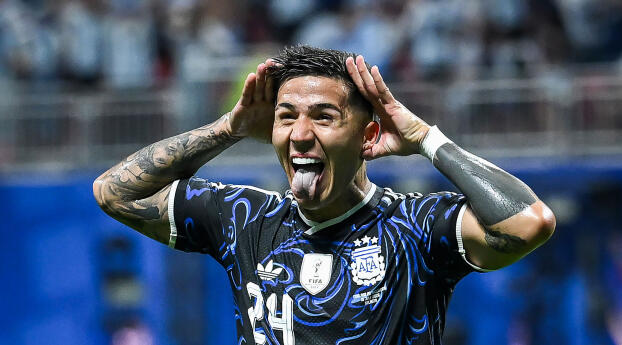 Enzo Fernandez Celebration Wallpaper 2560x1700 Resolution