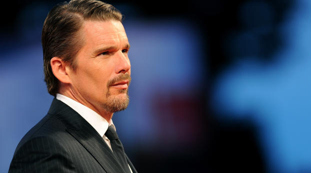 ethan hawke, actor, smile Wallpaper 1242x2688 Resolution