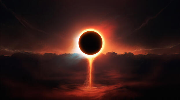 Ethereal Eclipse Fantasy Moon Night Wallpaper 1440x2560 Resolution