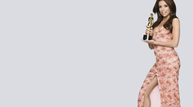 Eva Longoria In Pink Dress Wallpaper Wallpaper 2560x1080 Resolution