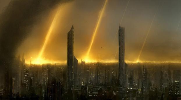 eve online, city, houses Wallpaper 2560x1700 Resolution