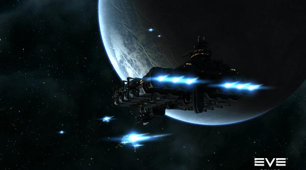 eve online, planet, space Wallpaper 1366x768 Resolution