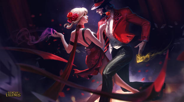 Evelynn And Twisted Fate League Of Legends Wallpaper 1080x1920 Resolution