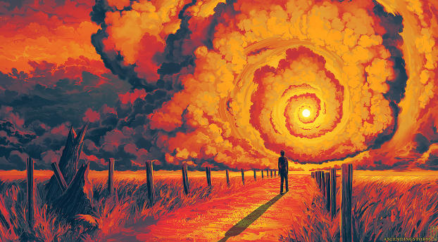 Facing The Storm Artwork Wallpaper 1440x3160 Resolution