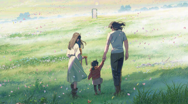 Family Love HDSuzume no Tojimari Art Wallpaper 480x484 Resolution