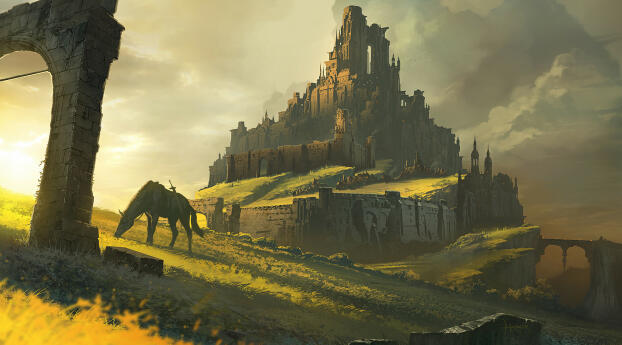 Fantasy City HD Castle Wallpaper 1440x3120 Resolution