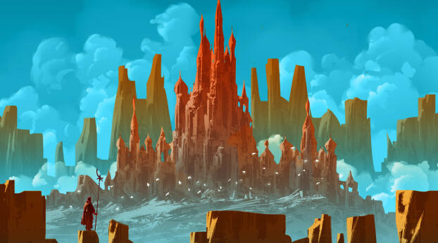 Fantasy City HD Digital 2023 Art Wallpaper 1920x1080 Resolution