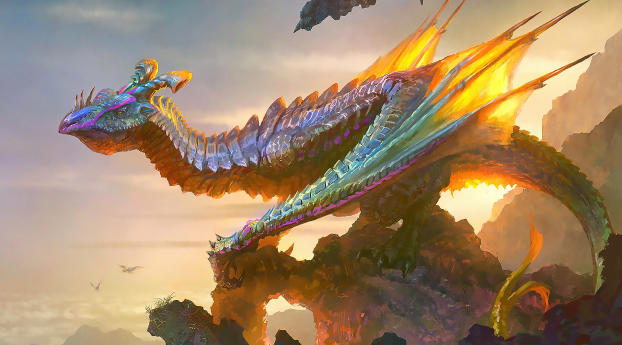 Fantasy Dragon Art Wallpaper 1440x1440 Resolution