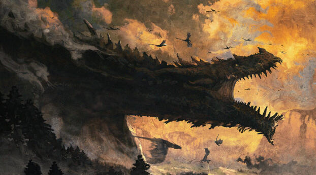 Fantasy Dragon HD Illustration Art 22 Wallpaper