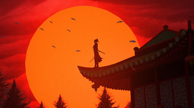 Fantasy Women Samurai Warrior Wallpaper 720x1570 Resolution