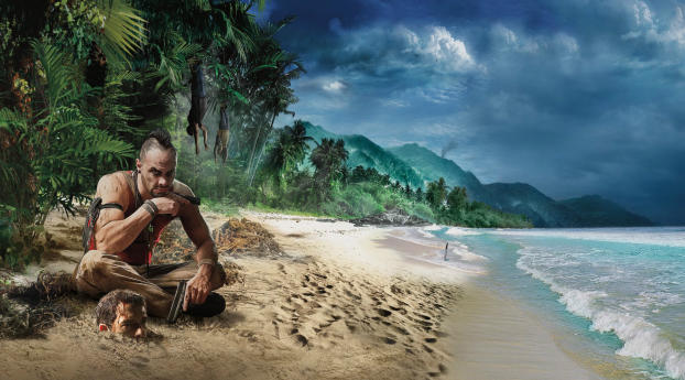 far cry 3, beach, game Wallpaper 480x484 Resolution