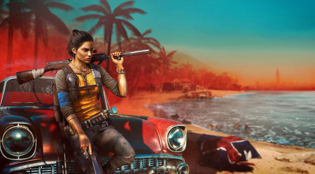 Far Cry 6 Female Character Wallpaper 2560x1080 Resolution