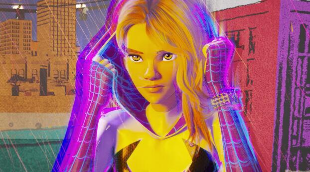 Female Spider-Man Across The Spider-Verse Wallpaper 1080x1920 Resolution