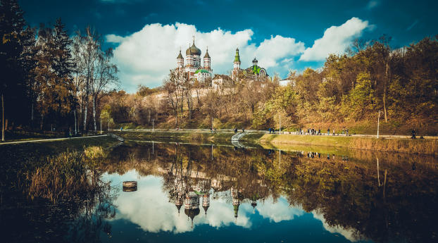 feofania, kiev, cathedral Wallpaper 2560x1080 Resolution