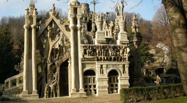 ferdinand cheval, france, palace Wallpaper 1366x768 Resolution