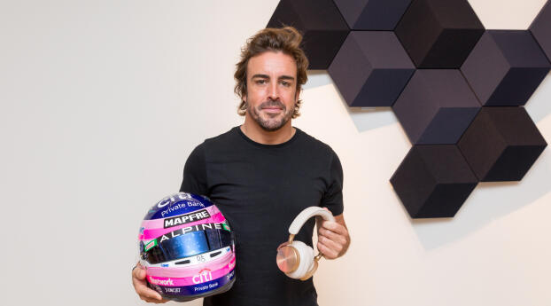 Fernando Alonso 4K Wallpaper 1536x215 Resolution