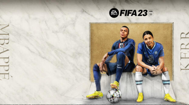 FIFA 23 HD Gaming Poster Wallpaper 1400x600 Resolution