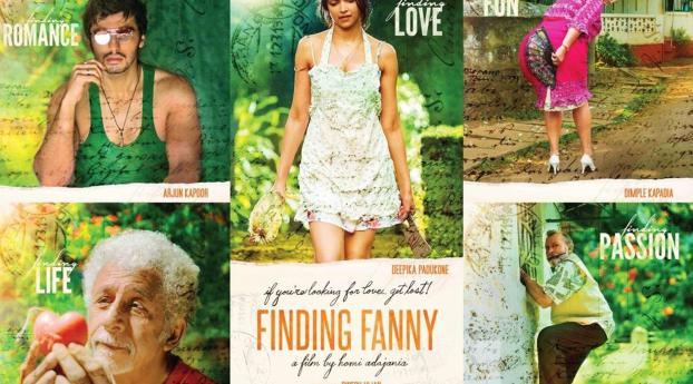 Finding Fanny Movie Cast Poster  Wallpaper 2560x1700 Resolution