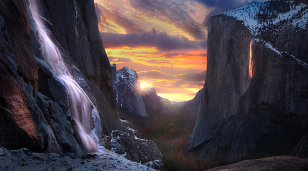 Firefall Yosemite National Park Wallpaper