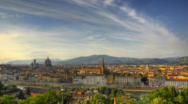 florence, italy, top view Wallpaper 1440x256 Resolution