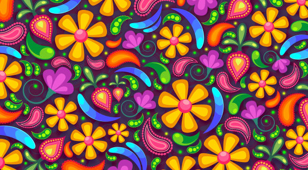Flower 4K Pattern Wallpaper