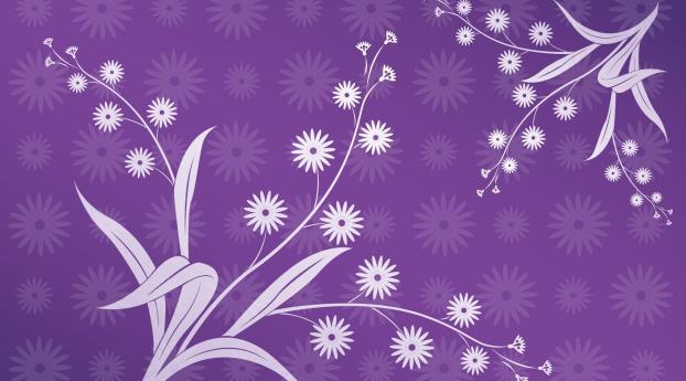 flowers, leaves, purple Wallpaper 640x960 Resolution