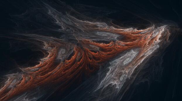 Flowing Abstract Shapes 4k Art Wallpaper 3840x1080 Resolution