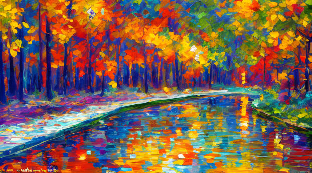 Forest Painting Digital 2023 Art Wallpaper 2560x1600 Resolution